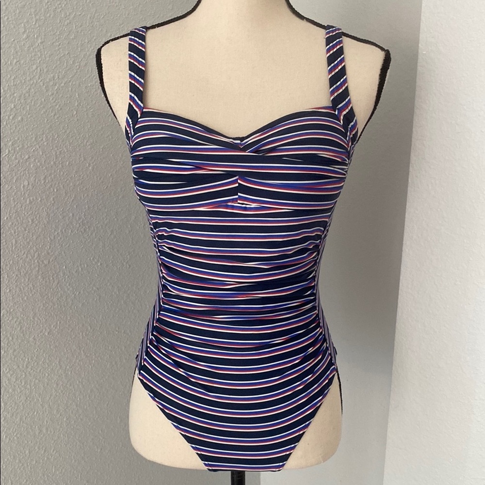 Niptuck Multi fit Cup Striped One-Piece Swimsuit